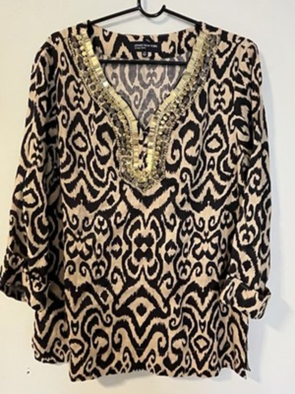 Jones New York Signature Women’s Animal Print  Blouse . Large. Resort, cruisWear